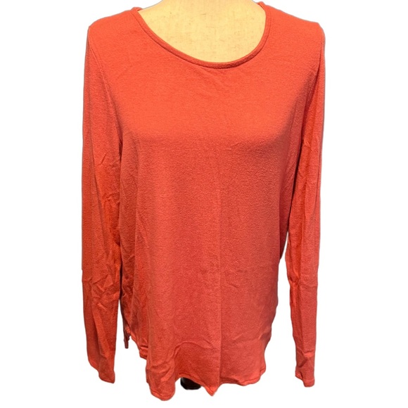 Women’s Old Navy Long Sleeves Crew Neck Sweater Bright Orange Shade NWOT - Picture 16 of 16